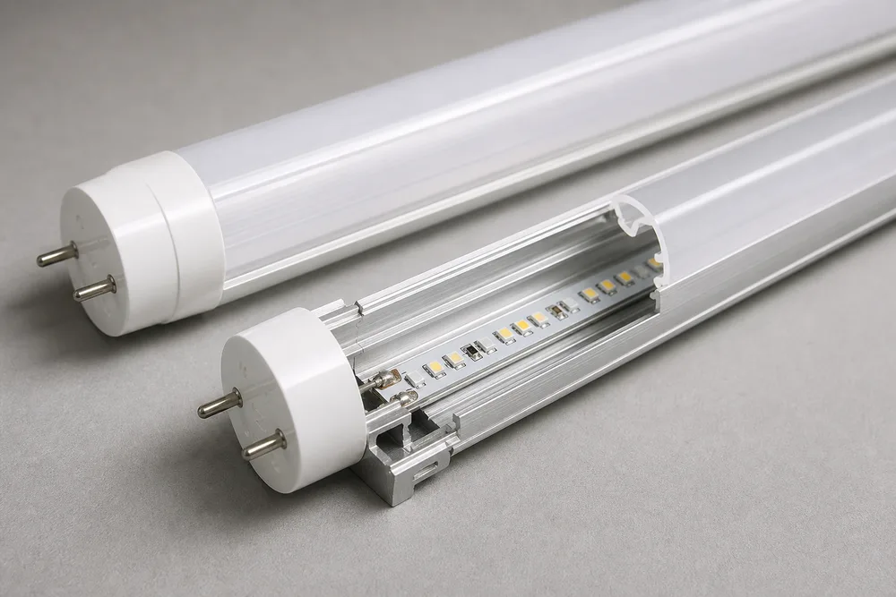 2026 LED T8 PC Ytterrör och inre aluminiumhölje för OEM och Private Label Tube-Light Assembly