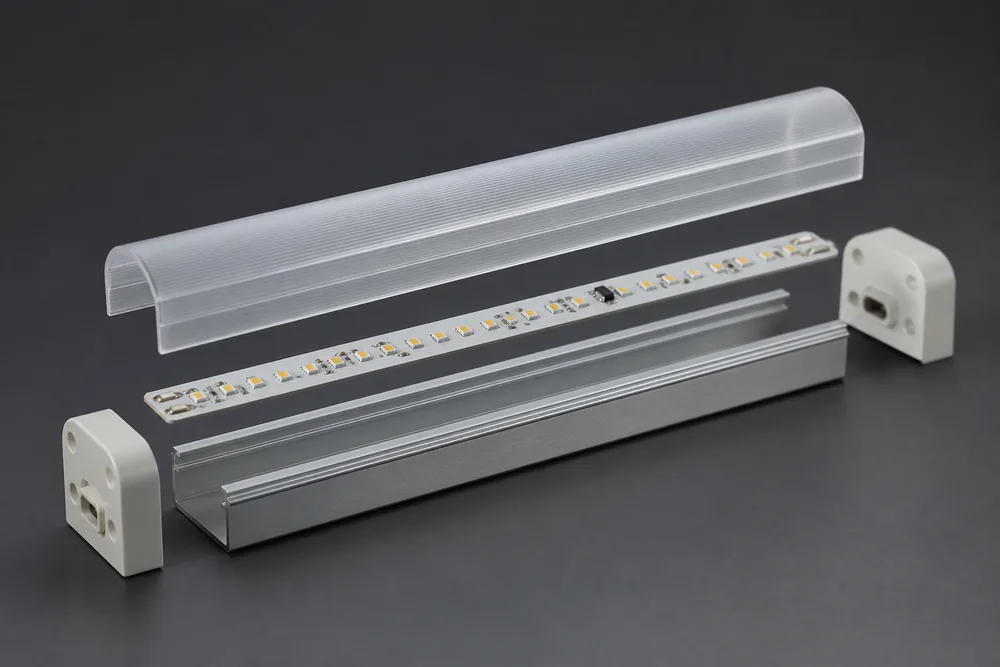 LED T10-rörhus med PC-kåpa och 6063 aluminiumbas för OEM-belysningsenhet 2026